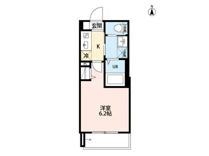 ROBOT HOME 千住緑町IV(1K/1階)の間取り写真