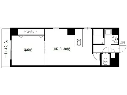 サンリブレ(1LDK/4階)の間取り写真