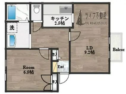 グランドソレイユ(1LDK/1階)の間取り写真