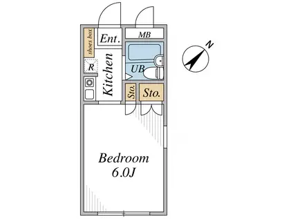 綱島グリーンハイツ(1K/3階)の間取り写真