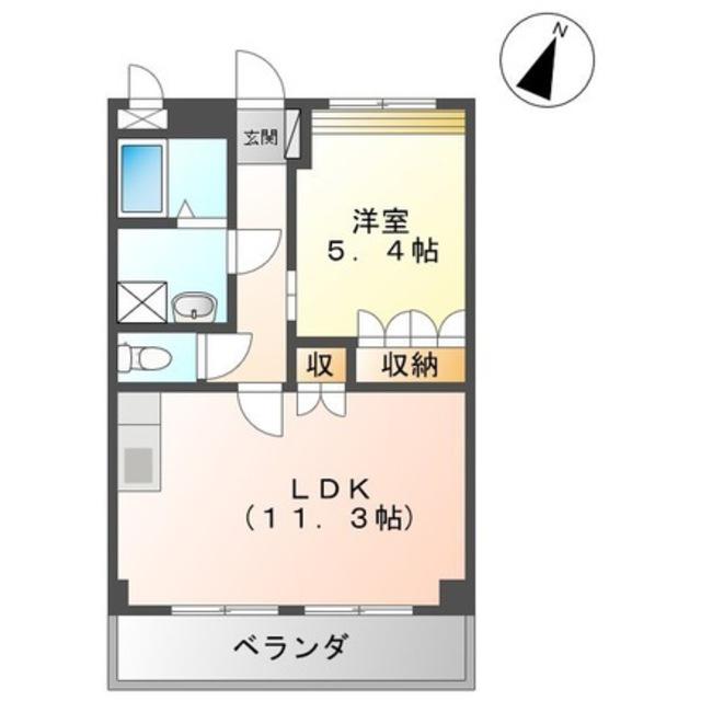 ＪＲ和歌山線 紀伊小倉駅 徒歩6分 2階建 築19年(1LDK/2階)の間取り写真