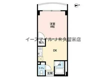 プロビデンス花畑(1DK/3階)の間取り写真