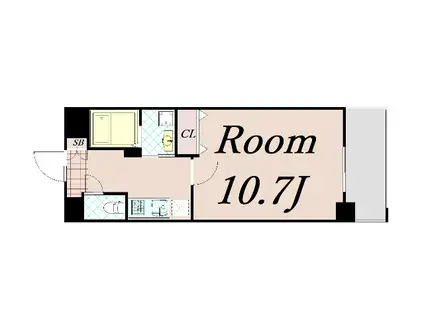 エスリード西小路御池(1K/7階)の間取り写真