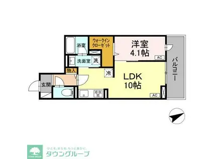 D-RESIDENCE稲城(1LDK/3階)の間取り写真