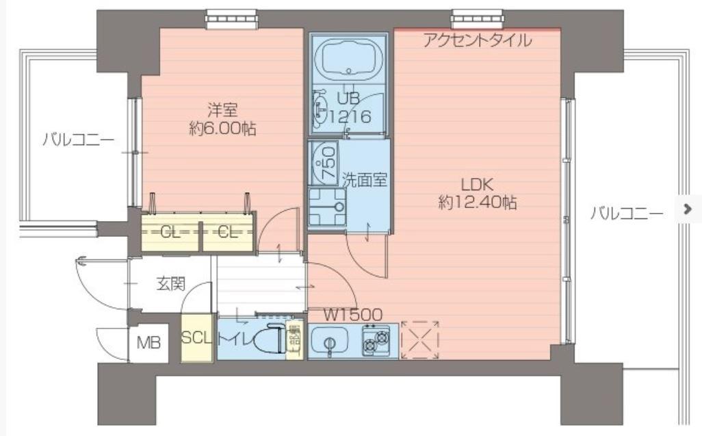 プレジオ御幣島(1LDK/9階)の間取り写真
