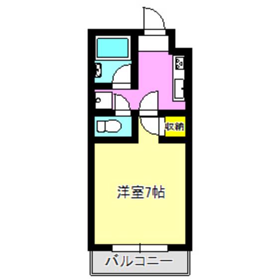 大塚ハイツ(1K/1階)の間取り写真