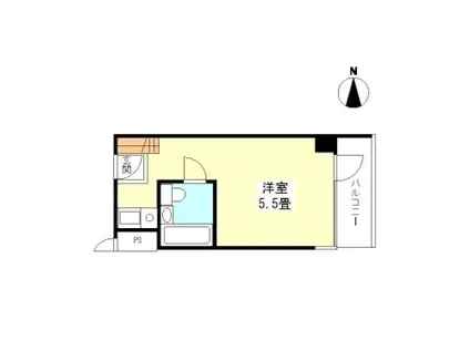 アネックス茗荷谷(ワンルーム/5階)の間取り写真