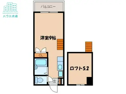 ウィステリア壱番館(ワンルーム/1階)の間取り写真