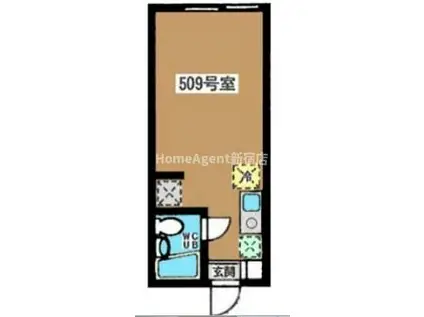 三幸ビル(ワンルーム/5階)の間取り写真