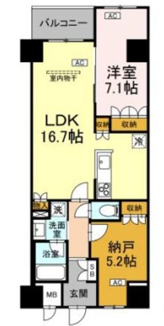 サンジョイアゼロ(1SLDK/3階)の間取り写真