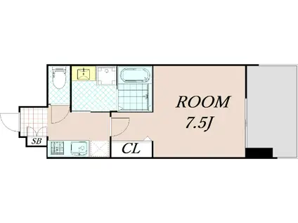 ベラジオ雅び京都西院II(1K/5階)の間取り写真
