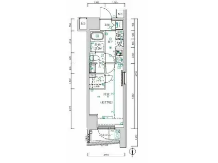 アルテシモ コルソ(1K/12階)の間取り写真