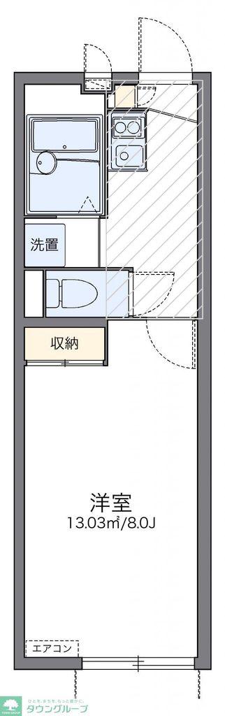 レオパレス南馬込ET(1K/1階)の間取り写真