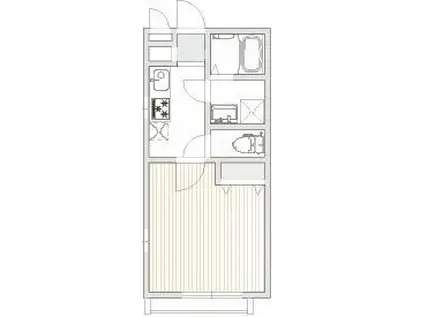 CITY STAGE CALMIAII シティステージカルミアツー(1K/1階)の間取り写真