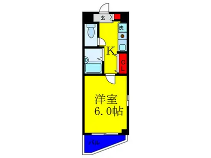 グラン・クリユ(1K/2階)の間取り写真