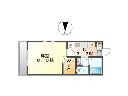 マストライフ川崎平間A(1K/1階)の間取り写真