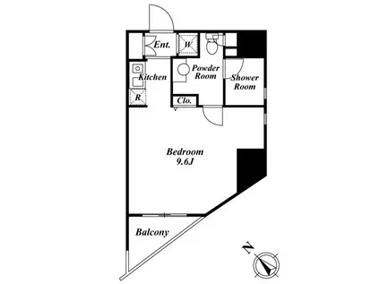 クレジデンス虎ノ門(ワンルーム/3階)の間取り写真