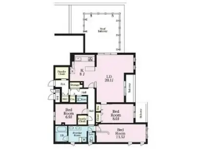 FAM OGIKUBO(3LDK/5階)の間取り写真