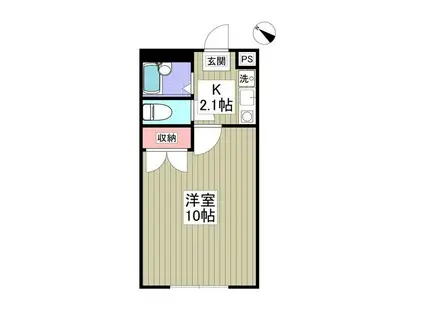 アークA(1K/1階)の間取り写真