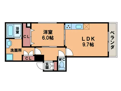 サンライトあべのVI(1LDK/1階)の間取り写真