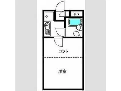 ソワール上柴B(1K/2階)の間取り写真