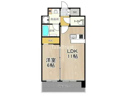 プレジオ内代(1LDK/2階)の間取り写真