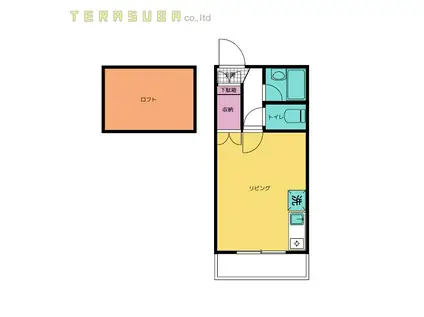 Iコーポ(ワンルーム/1階)の間取り写真