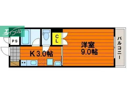 アークハイツ内山下(1K/5階)の間取り写真