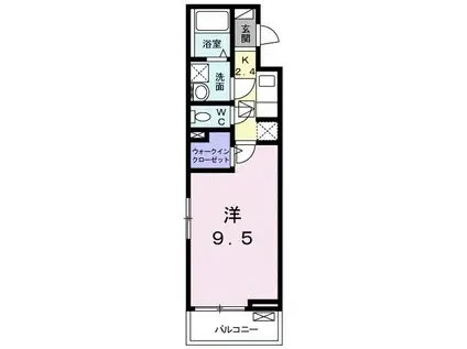 グランデ ミナミIII(1K/2階)の間取り写真