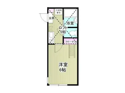 トリニティコート(1K/1階)の間取り写真