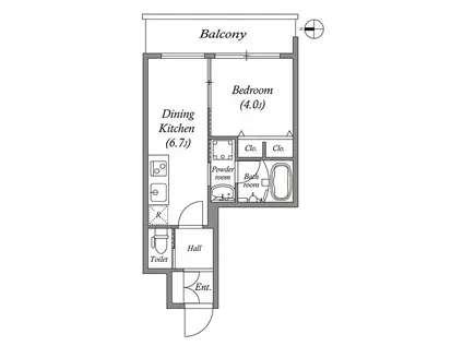 スプランディッド安土町(1DK/8階)の間取り写真