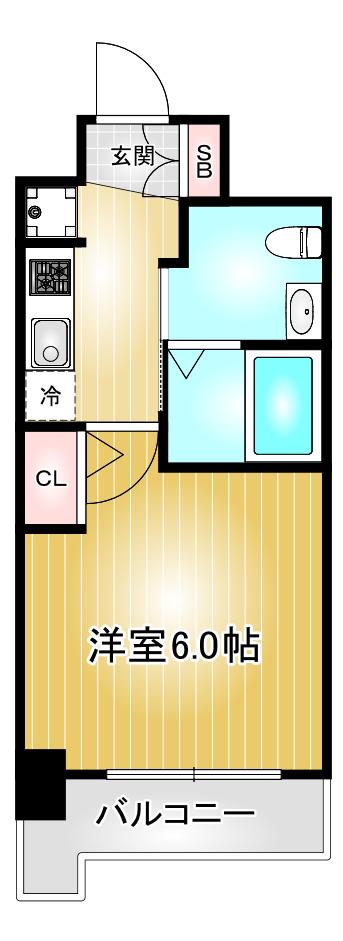 エステムコート名古屋新栄IIアリーナ(1K/15階)の間取り写真