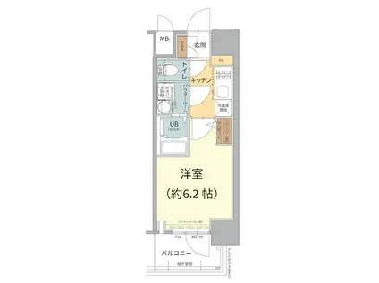 エスリード長居公園PARK AVENUE(1K/5階)の間取り写真