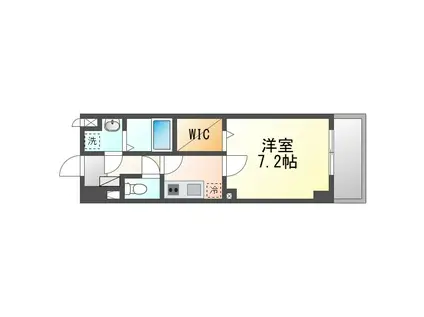 MSファミーユ泉崎(1K/6階)の間取り写真