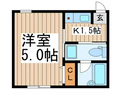 レガロ中山(1K/1階)の間取り写真