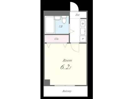 ボンジュール(1K/3階)の間取り写真