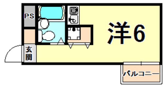 ワークヒルズ門戸(ワンルーム/2階)の間取り写真