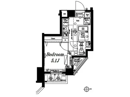 アクサス品川大井町(1K/5階)の間取り写真