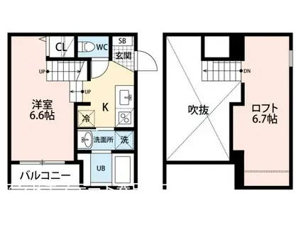 フォラートル(1SK/1階)の間取り写真