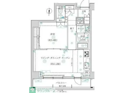 アルテシモ グレイス(1LDK/5階)の間取り写真