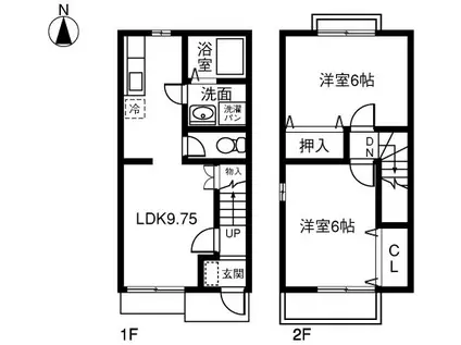 DUPLEX義(2LDK/1階)の間取り写真