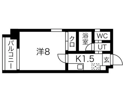 プライマル名古屋吹上(1K/3階)の間取り写真