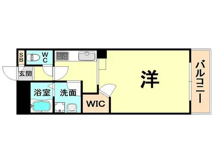 レオネクストSUCRE(1K/1階)の間取り写真