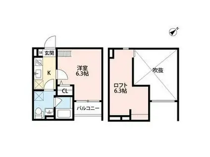 IMPRESSIVE SUMAインプレッシブ(1K/1階)の間取り写真