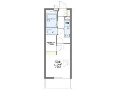 レオパレス金華苑(1K/2階)の間取り写真