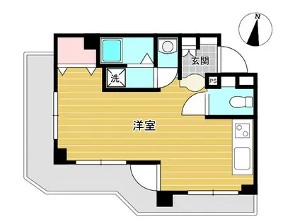 坂口小岩ビル(ワンルーム/2階)の間取り写真