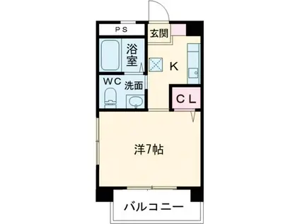 シーサイドビレッジ(1K/2階)の間取り写真