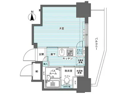 フェニックス西参道タワー(1K/6階)の間取り写真