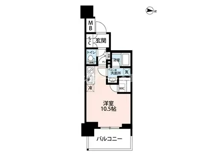 ザ・パークハビオ堂島(1K/4階)の間取り写真