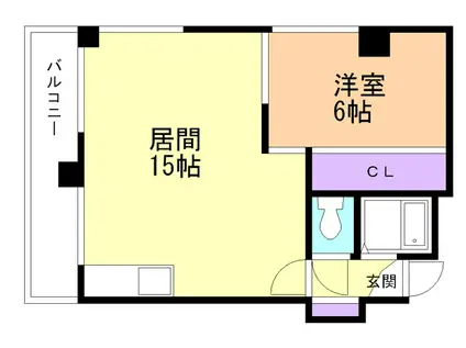 コーポ・サンエス(1LDK/3階)の間取り写真